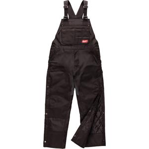 GridIron™ Short Length Zip-To-Thigh Bib Overall - Polyester, 2X-Large, 3X-Large, Large, Medium, Small, X-Large, Black, Men's, 7, 100 g high loft