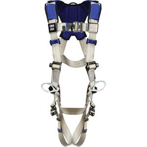 ExoFit™ X100 Comfort Vest Safety Harness - Work Positioning/Fall Arrest, AP, 310 lbs., Small, Medium, Large, X-Large, 2X-Large, Back - Side, Quick-Connect, Quick-Connect, Grey