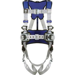ExoFit™ X100 Comfort Construction Safety Harness - Work Positioning/Ladder Climbing/Fall Arrest, ALP, 310 lbs., Small, Medium, Large, X-Large, Back - Front - Side, Tongue Buckle, Pass-Through/Mating