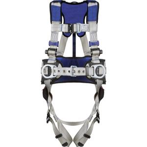 ExoFit™ X100 Comfort Construction Safety Harness - Work Positioning/Ladder Climbing/Fall Arrest, ALP, 310 lbs., Small, Medium, Large, Back - Front - Side, Quick-Connect, Quick-Connect, Grey