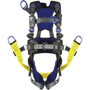 ExoFit™ X300 Comfort Oil & Gas Safety Harness - Ladder Climbing/Fall Arrest, AL, 310 lbs., Small, Back - Front, Tongue Buckle, Pass-Through/Mating, Grey
