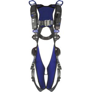 ExoFit™ X300 Comfort Vest Safety Harness - Fall Arrest/Evacuation/Retrieval, AE, 310 lbs., Small, Medium, Large, X-Large, 2X-Large, Back - Shoulder, Quick-Connect, Quick-Connect, Grey