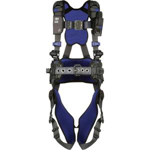 ExoFit™ X300 Comfort Mining Safety Harness - Work Positioning/Ladder Climbing/Fall Arrest/Evacuation/Retrieval, AELP, 310 lbs., Small, Medium, Large, X-Large, Back -  Front - Shoulder - Side, Quick-Connect