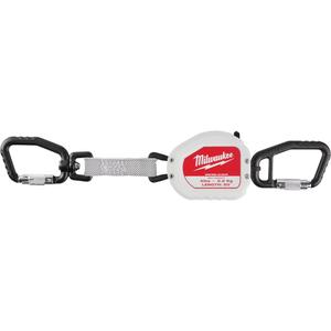 Quick-Connect Tool Lanyard - Retractable, Dual Carabiner, 5 lbs., 50"