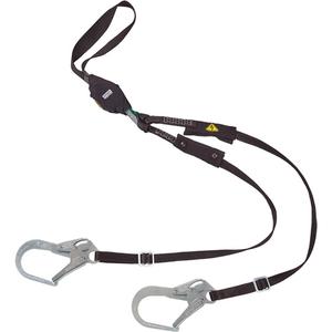 V-Series™ Utility Energy Absorbing Lanyard - 6', 150 lbs., 310 lbs., Snap Hook, Rebar Hook, Nylon, Pack, 2