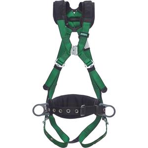 V-Form+™ Construction Harness - Work Positioning/Fall Arrest, AP, 150 lbs., X-Small, 2X-Large, Universal, X-Large, Back - Side, Tongue Buckle