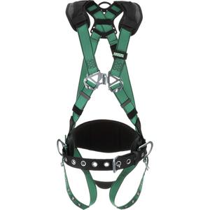 V-Form+™ Construction Harness - Work Positioning/Fall Arrest, AP, 400 lbs., X-Small, 2X-Large, X-Large, Back - Side, Tongue Buckle, Pass-Through/Mating