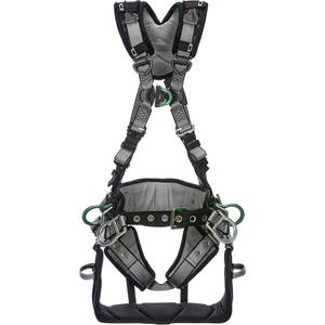 V-Fit™ Full-Body Tower Harness - Work Positioning/Ladder Climbing/Fall Arrest, ALP, 150 lbs., X-Small, 2X-Large, Universal, X-Large, Back - Front - Side, Tongue Buckle