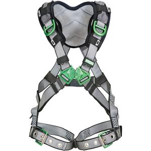 V-Fit™ Safety Harness - Fall Arrest/Evacuation/Retrieval, AE, 150 lbs., X-Small, 2X-Large, Universal, X-Large, Back - Shoulder, Tongue Buckle