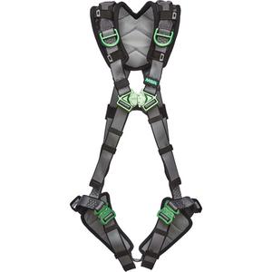 V-Fit™ Safety Harness - Fall Arrest/Evacuation/Retrieval, AE, 150 lbs., X-Small, 2X-Large, Universal, X-Large, Back - Shoulder, Quick-Connect