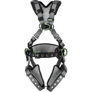 V-Fit™ Construction Harness - Work Positioning/Ladder Climbing/Fall Arrest, ALP, 400 lbs., X-Small, 2X-Large, Universal, X-Large, Back - Front - Side, Tongue Buckle