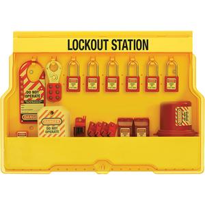 Premier Electrical Lockout Station - Included, Thermoplastic, 16, Severe Use, 23.5", 15.5", 4.5"