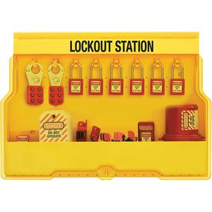 Premier Electrical Lockout Station - Included, Thermoplastic, 16, Severe Use, 23.5", 15.5", 4.5"