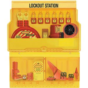 Premier Valve & Electrical Deluxe Lockout Station - Included, Thermoplastic, 32, Severe Use, 23.5", 27", 4.5"