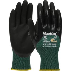 ATG MaxiCut® Oil Cut-Resistant Gloves - Large, Medium, Small, X-Large, X-Small, 2X-Large, 15, Engineered Yarn, Nitrile, 3/4 Dipped, EN 388 Level 3/ASTM ANSI Level A2/EN 388 Level B, EN 388 Level 4/ANSI/ISEA 105 Level 4