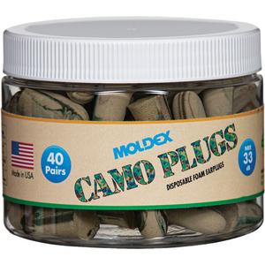 Camo Earplugs - Uncorded, 33, One-Size, ANSI S3.19-1974/Meets/Exceeds CSA Class AL, Bulk - Canister