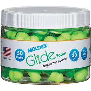 Glide® Foam Earplugs - Uncorded, 30, One-Size, ANSI S3.19-1974/Meets/Exceeds CSA Class AL, Bulk - Canister