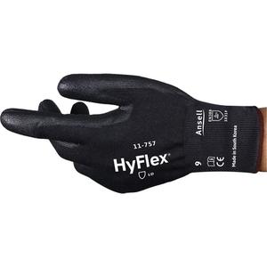 HyFlex® 11-757 Cut-Resistant Gloves - 6, 7, 8, 9, 10, 11, 18, Intercept™, Polyurethane, Dipped Palm/Dotted Palm, ASTM ANSI Level A7/EN 388 Level F, EN 388 Level 3/ANSI/ISEA 105 Level 4, EN 388 Level 4