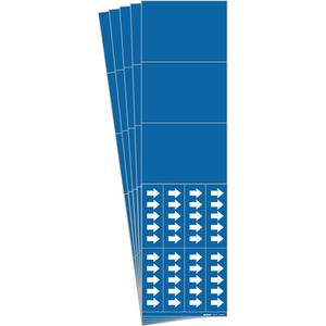 Blank Pipe Markers - Vinyl, White on Blue, 0" - 3/4", 2-1/4", 2-3/4", 1/2", None, Self-Adhesive, 3