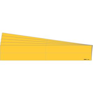 Blank Pipe Marker - Vinyl, Black on Yellow, 3/4" - 2-3/8", 1-1/8", 7", 3/4", English, Self-Adhesive