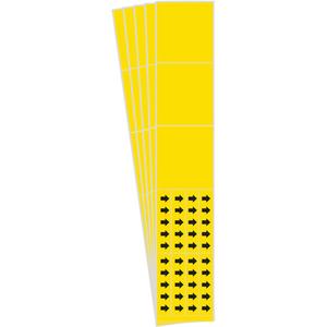 Blank Pipe Markers - Vinyl, Black on Yellow, 0" - 3/4", 2-1/4", 2-3/4", 1/2", None, Self-Adhesive, 3