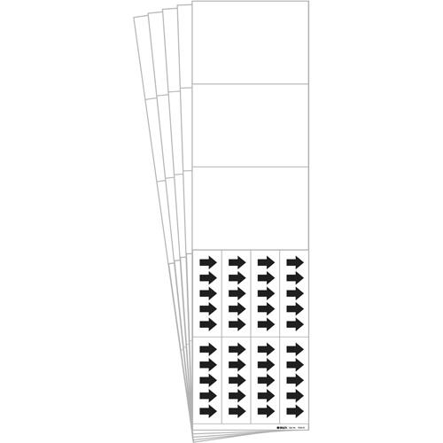 Blank Pipe Markers - Vinyl, White, 0" - 3/4", 2-1/4", 2-3/4", None, Self-Adhesive, 3