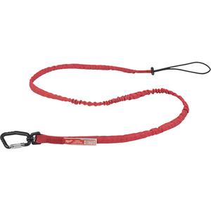 Extended Reach Locking Tool Lanyard - Bungee, Carabiner/Loop, 15 lbs., 72"