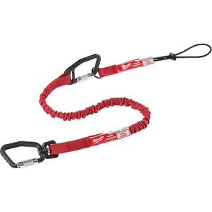 Quick-Connect Locking Tool Lanyard - Bungee, Carabiner/Loop, 10 lbs., 36"