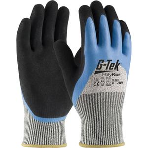 G-Tek® PolyKor® Insulated Cut-Resistant Glove - Large, Small, Medium, X-Large, 2X-Large, 13, Engineered Yarn, Rubber Latex, Dipped Palm, ANSI/ISEA 105 Level 3, EN 388 Level 3, EN 388 Level 4, EN 388 Level 3