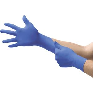 Microflex® Cobalt® N19 Multi-Purpose Exam Gloves - X-Small, Small, Medium, Large, X-Large, Nitrile, 9.5", 3.9-mil, Fully Textured, Blue, Powder-Free, Accepted for use in Canadian Food Processing Facilities
