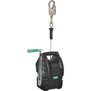 65' Workman® Winch - Stainless Steel Cable, Personnel (400 lbs. / 181 kg), Materials (620 lbs. / 282 kg), 3/6" (5 mm), 3300 lbs. (14.7 KN), 28.2 lbs. (12.8 kg)