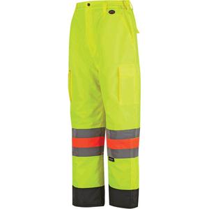6041 Quebec Winter Traffic Control Pants - High Visibility Lime-Yellow, Silver/Orange, 2X-Large, X-Small, Small, Medium, Large, X-Large, 3X-Large, 4X-Large, Polyester