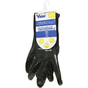 Nitri-Dex Work Gloves - 10, 7, 8, 9, Non-Knit, Polyester, Nitrile, Dipped Palm, EN 388 Level 1, EN 388 Level 4, EN 388 Level 1, EN 388 Level 1, Unrated