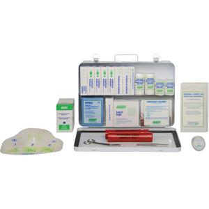 First Aid Kit - Meets CSA Z1220-17 Type 2 Low-Risk Environment, Medium (26-50 Workers), Metal Box, Unitized, Non-Medical