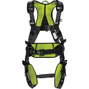 H700 Series Premium Full Body Harness - Work Positioning/Fall Arrest, AP, 420 lbs., X-Small, Small/Medium, Universal, 2X-Large, 3X-Large/4X-Large, Back - Side, Tongue Buckle, Quick-Connect, CC2 (Construction Comfort 2)