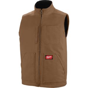 Heavy-Duty Sherpa-Lined Vest - Canvas, Small, Medium, Large, X-Large, 2X-Large, 3X-Large, Brown, Men's