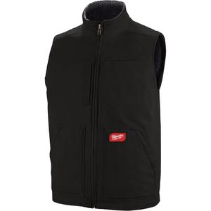 Heavy-Duty Sherpa-Lined Vest - Canvas, Small, Medium, Large, X-Large, 2X-Large, 3X-Large, Black, Men's