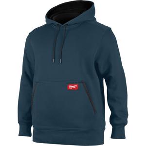Midweight Pullover Hoodie - Poly-Cotton, Small, Medium, Large, X-Large, 2X-Large, 3X-Large, Blue, Men's