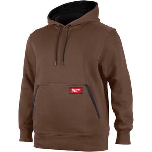 Midweight Pullover Hoodie - Poly-Cotton, Small, Medium, Large, X-Large, 2X-Large, 3X-Large, Brown, Men's