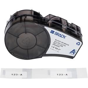 Aggressive Adhesive Multi-Purpose Labels with Ribbon - Nylon, Black, White, 0.5", M210/M211