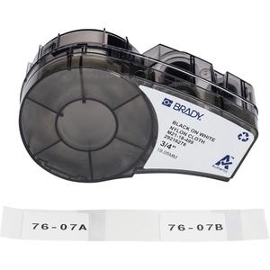 Aggressive Adhesive Multi-Purpose Labels with Ribbon - Nylon, Black, White, 0.75", M210/M211