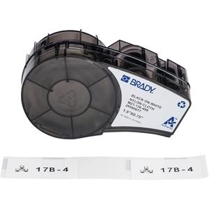 Aggressive Adhesive Multi-Purpose Labels with Ribbon - Nylon, Black, White, 0.75", M210/M211