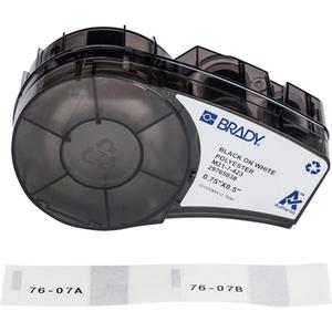 Harsh Environment Multi-Purpose Labels with Ribbon - Polyester, Black, White, 0.5", M210/M211