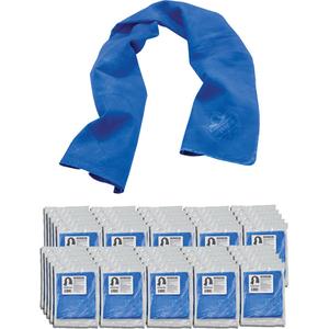 Chill-Its 6602 Evaporative Cooling Towel - Blue, PVA, 13" x 29.5"