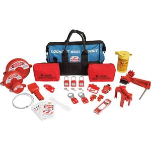 Lockout Tagout Kit with Nylon Safety Lockout Padlocks in Duffel Bag - 31, Electrical/Valve
