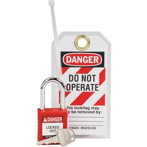 Nylon Safety Lockout Padlock & Tag Kit - 3