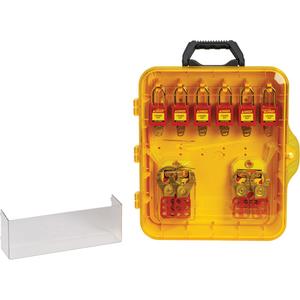 Lockout Station with Keyed Alike Nylon Safety Lockout Padlocks - Included, Plastic, 12