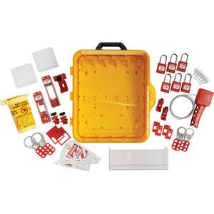 Electrical Lockout Station with Keyed Alike Nylon Safety Lockout Padlocks - Included, Plastic, 55