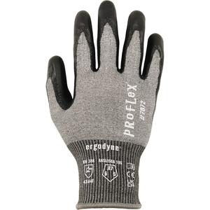 Proflex 7072 Cut-Resistant Gloves - Small, Medium, Large, X-Large, 2X-Large, 18, HPPE/Tungsten, Nitrile, Dipped Palm, ASTM ANSI Level A7/EN 388 Level F, EN 388 Level 4, EN 388 Level 4, EN 388 Level 4, Unrated