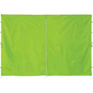 SHAX 6096 Pop-Up Tent Sidewall with Zipper - Polyester, Polyurethane, High Visibility Lime, 10' x 10'